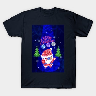 Sequin Santa Claus Dabbing Through The Snow, Christmas 2022 T-Shirt